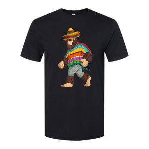 Bigfoot Sasquatch Poncho Cinco De Mayo Men Sombrero Softstyle CVC T-Shirt