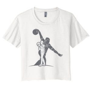 Bowling Sport Players Bowler Male Women's Crop Top Tee