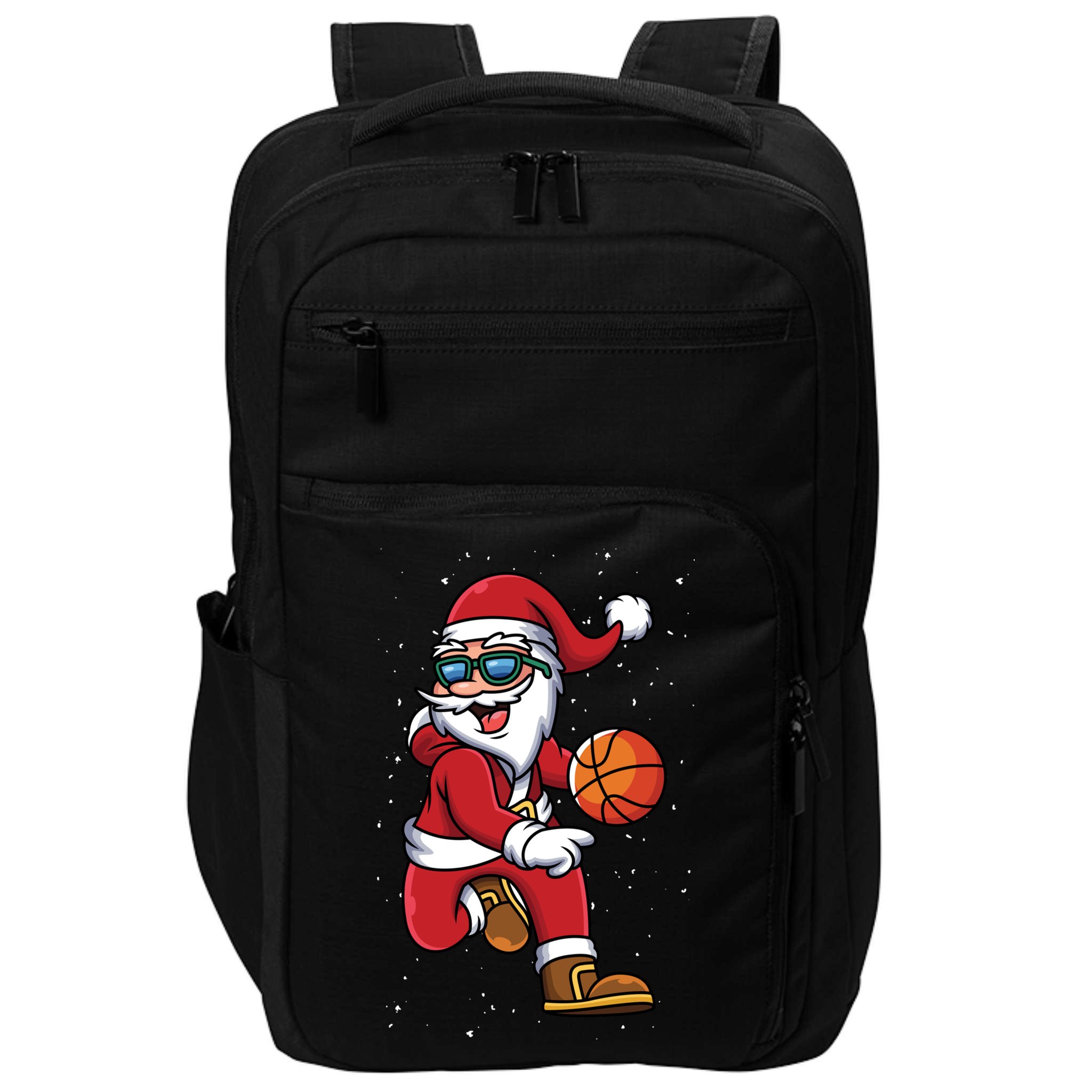 Basketball Santa Playing Christmas Boys Sports Xmas Gift Impact Tech Backpack