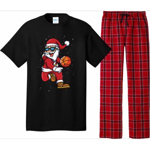 Basketball Santa Playing Christmas Boys Sports Xmas Gift Pajama Set