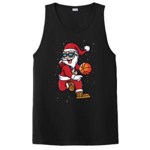 Basketball Santa Playing Christmas Boys Sports Xmas Gift PosiCharge Competitor Tank