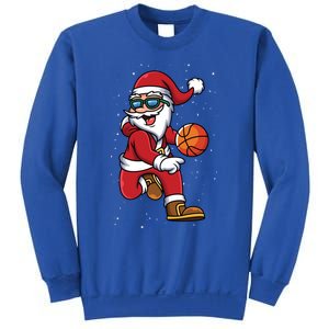 Basketball Santa Playing Christmas Boys Sports Xmas Gift Sweatshirt