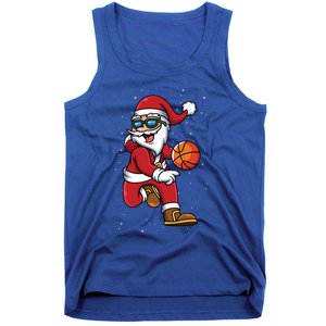 Basketball Santa Playing Christmas Boys Sports Xmas Gift Tank Top