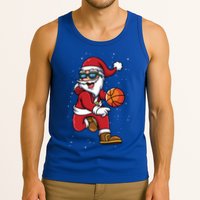 Basketball Santa Playing Christmas Boys Sports Xmas Gift Tank Top