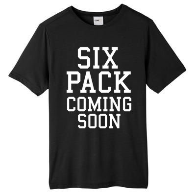 Backprint Six Pack Coming Soon Funny Gift Tall Fusion ChromaSoft Performance T-Shirt