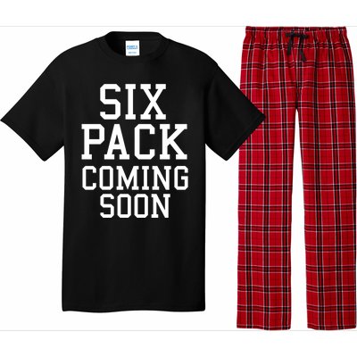 Backprint Six Pack Coming Soon Funny Gift Pajama Set