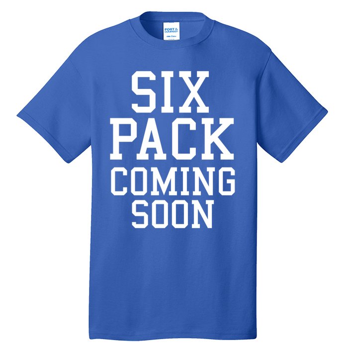 Backprint Six Pack Coming Soon Funny Gift Tall T-Shirt