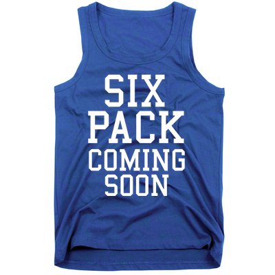 Backprint Six Pack Coming Soon Funny Gift Tank Top