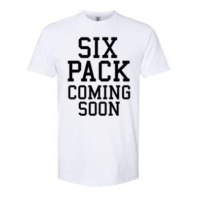 Backprint Six Pack Coming Soon Funny Gift Softstyle CVC T-Shirt