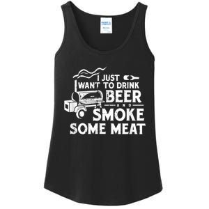 BBQ Smoking Pitmaster Drink Beer Smoke Meat Ladies Essential Tank