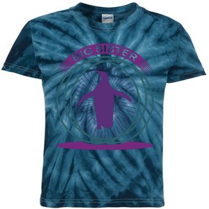 Big Sister Penguin Kids Tie-Dye T-Shirt