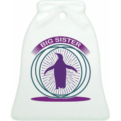 Big Sister Penguin Ceramic Bell Ornament