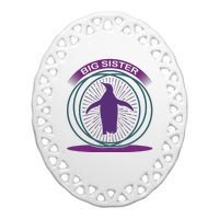 Big Sister Penguin Ceramic Oval Ornament