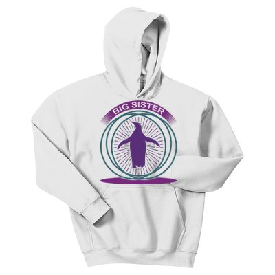 Big Sister Penguin Kids Hoodie