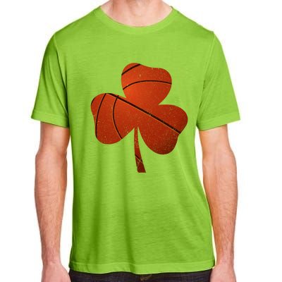 Basketball St Patricks Day Funny Gift Distressed Irish Shamrock Funny Gift Adult ChromaSoft Performance T-Shirt