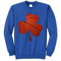 Basketball St Patricks Day Funny Gift Distressed Irish Shamrock Funny Gift Sweatshirt