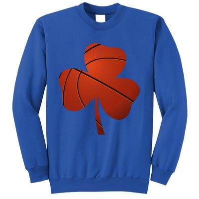 Basketball St Patricks Day Funny Gift Distressed Irish Shamrock Funny Gift Sweatshirt