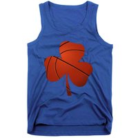 Basketball St Patricks Day Funny Gift Distressed Irish Shamrock Funny Gift Tank Top