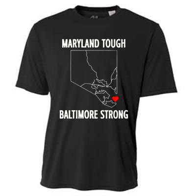 Baltimore Strong Pray For Baltimore Cooling Performance Crew T-Shirt