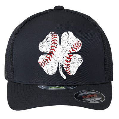 Baseball St Patricks Day Catcher Pitcher Shamrock Flexfit Unipanel Trucker Cap