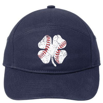 Baseball St Patricks Day Catcher Pitcher Shamrock 7-Panel Snapback Hat