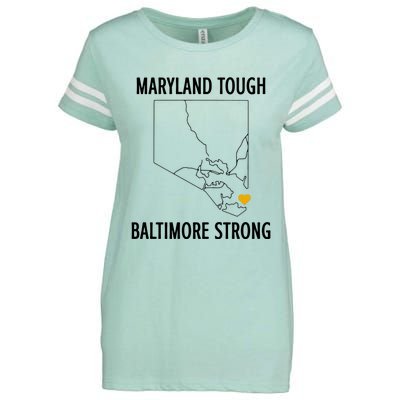 Baltimore Strong Pray For Baltimore Enza Ladies Jersey Football T-Shirt