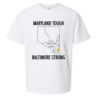 Baltimore Strong Pray For Baltimore Sueded Cloud Jersey T-Shirt