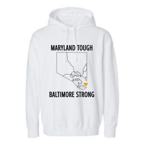 Baltimore Strong Pray For Baltimore Garment-Dyed Fleece Hoodie