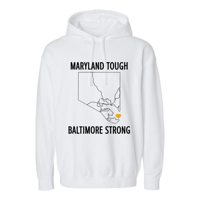 Baltimore Strong Pray For Baltimore Garment-Dyed Fleece Hoodie