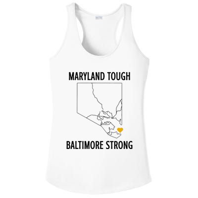 Baltimore Strong Pray For Baltimore Ladies PosiCharge Competitor Racerback Tank