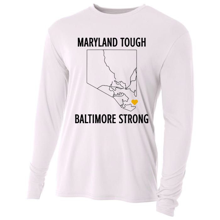 Baltimore Strong Pray For Baltimore Cooling Performance Long Sleeve Crew