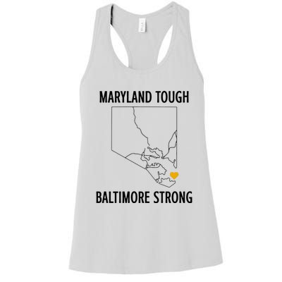 Baltimore Strong Pray For Baltimore Women's Racerback Tank