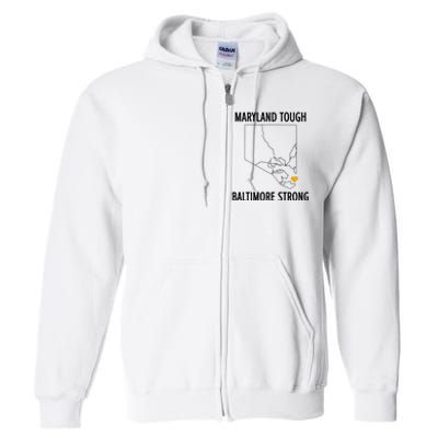 Baltimore Strong Pray For Baltimore Full Zip Hoodie