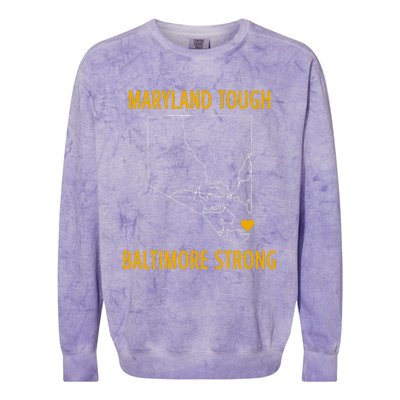 Baltimore Strong Pray For Baltimore Colorblast Crewneck Sweatshirt