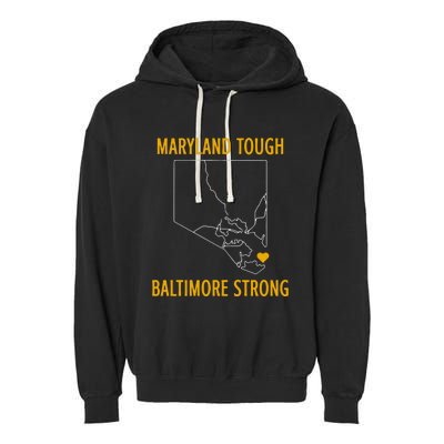 Baltimore Strong Pray For Baltimore Garment-Dyed Fleece Hoodie