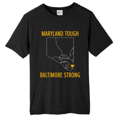 Baltimore Strong Pray For Baltimore Tall Fusion ChromaSoft Performance T-Shirt