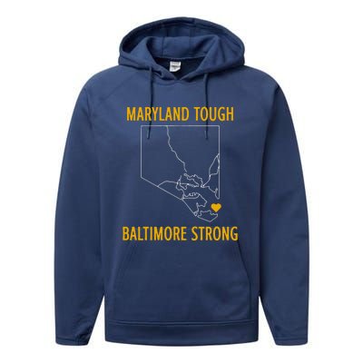 Baltimore Strong Pray For Baltimore Performance Fleece Hoodie