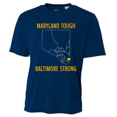 Baltimore Strong Pray For Baltimore Cooling Performance Crew T-Shirt