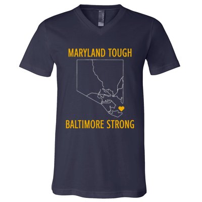 Baltimore Strong Pray For Baltimore V-Neck T-Shirt