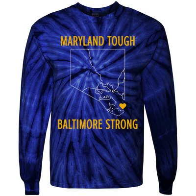 Baltimore Strong Pray For Baltimore Tie-Dye Long Sleeve Shirt