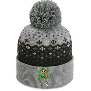 Basketball St Patricks Day Leprechaun Gift The Baniff Cuffed Pom Beanie