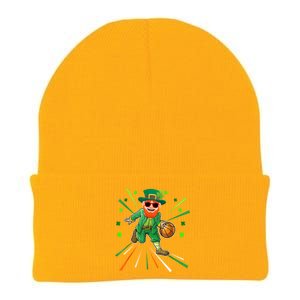 Basketball St Patricks Day Leprechaun Gift Knit Cap Winter Beanie