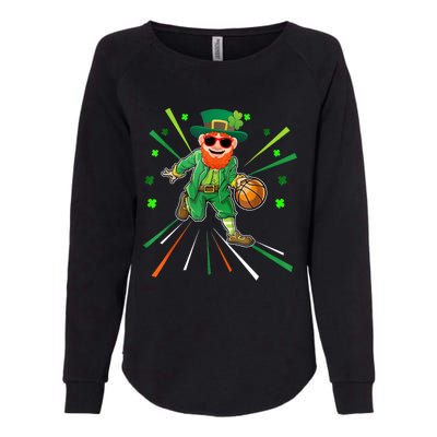 Basketball St Patricks Day Leprechaun Gift Womens California Wash Sweatshirt