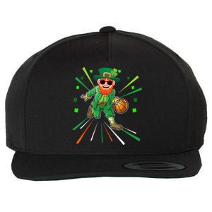 Basketball St Patricks Day Leprechaun Gift Wool Snapback Cap