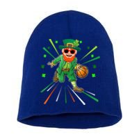 Basketball St Patricks Day Leprechaun Gift Short Acrylic Beanie