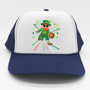 Basketball St Patricks Day Leprechaun Gift Trucker Hat