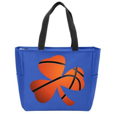 Basketball St Patricks Day Clover Shamrock Funny Gift Zip Tote Bag