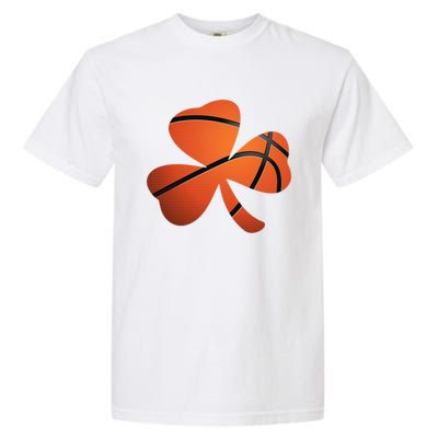 Basketball St Patricks Day Clover Shamrock Funny Gift Garment-Dyed Heavyweight T-Shirt