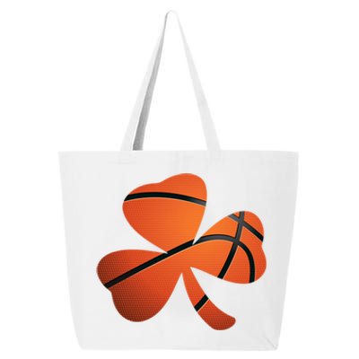 Basketball St Patricks Day Clover Shamrock Funny Gift 25L Jumbo Tote