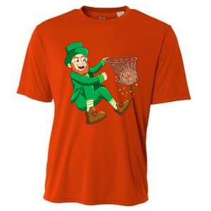 Basketball St Patricks Day Leprechaun Gift Cooling Performance Crew T-Shirt